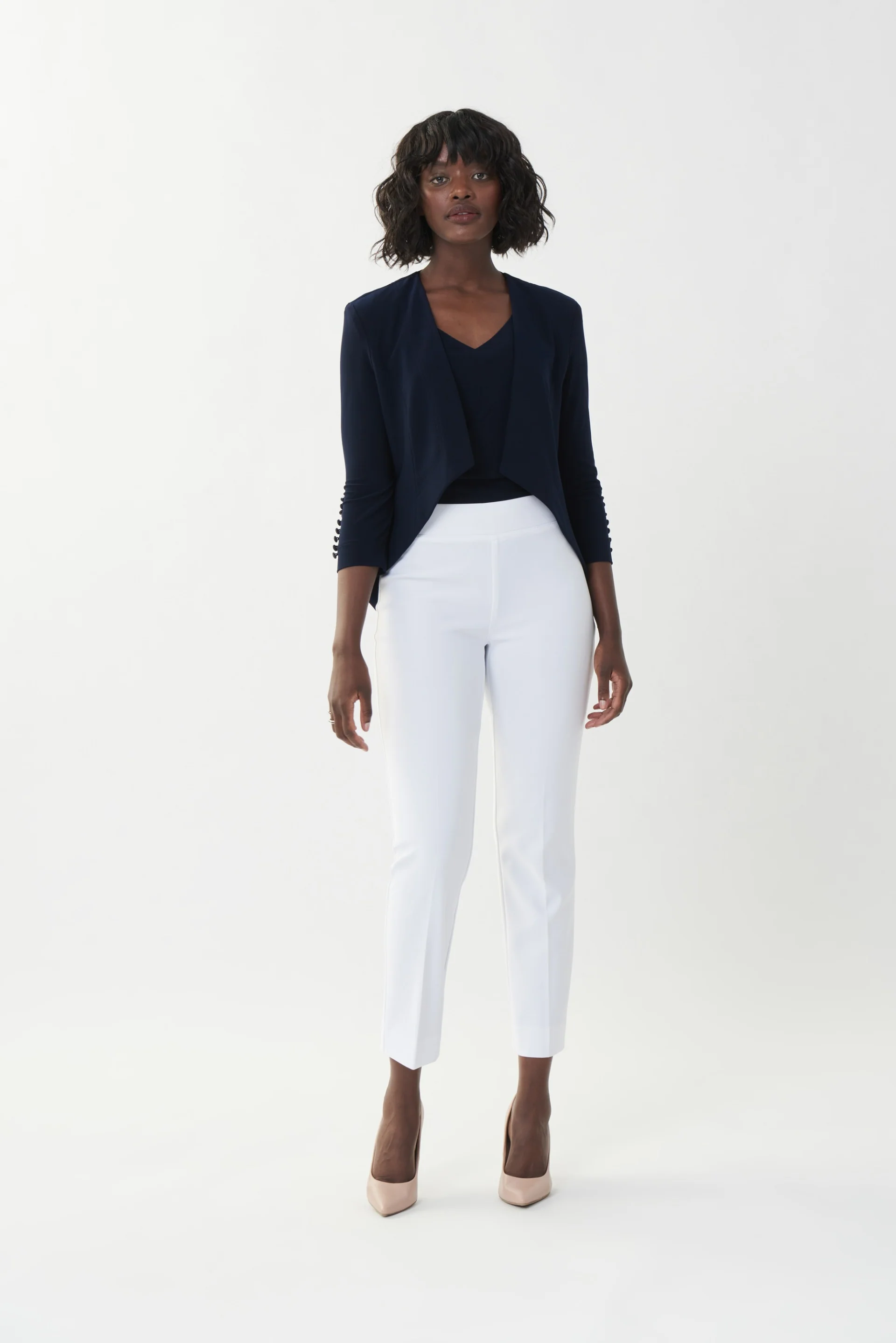 Joseph Ribkoff White Classic Straight Pants Style 143105