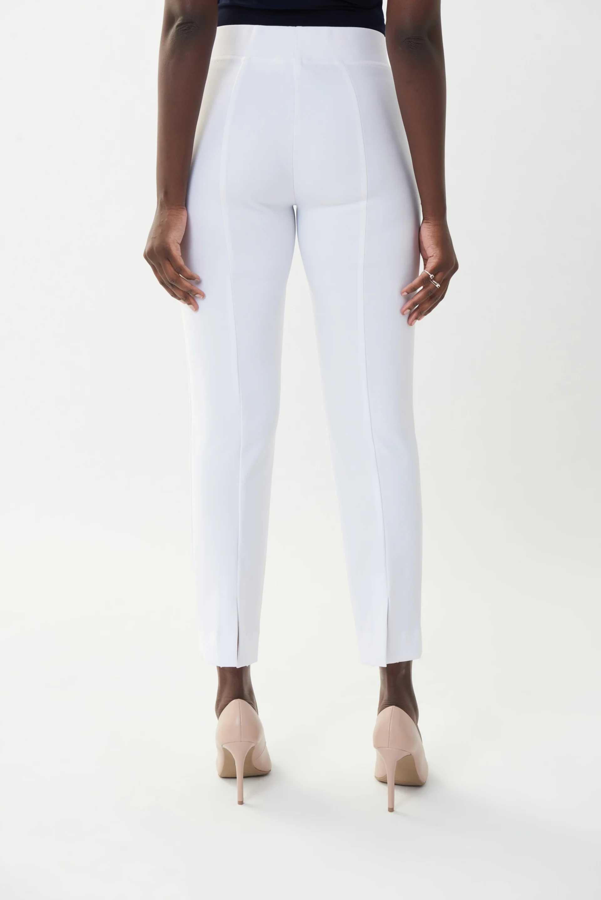 Joseph Ribkoff White Classic Straight Pants Style 143105 - Image 4