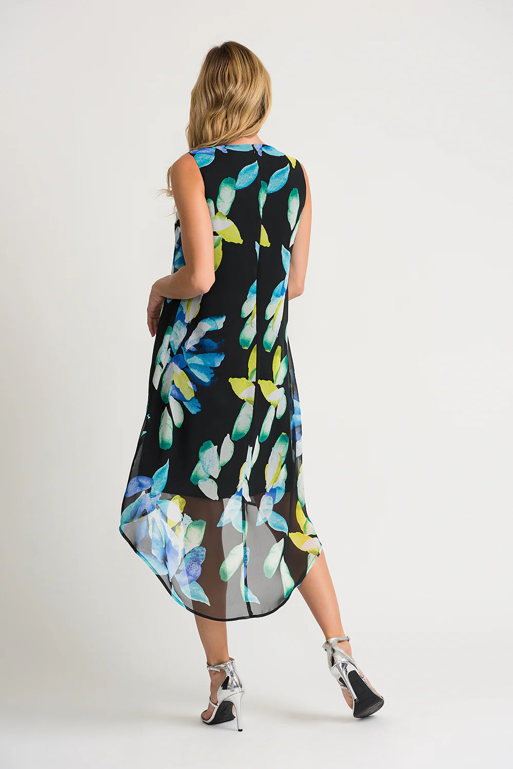 Joseph Ribkoff Black/Multi Dress Style 202028 - Image 2