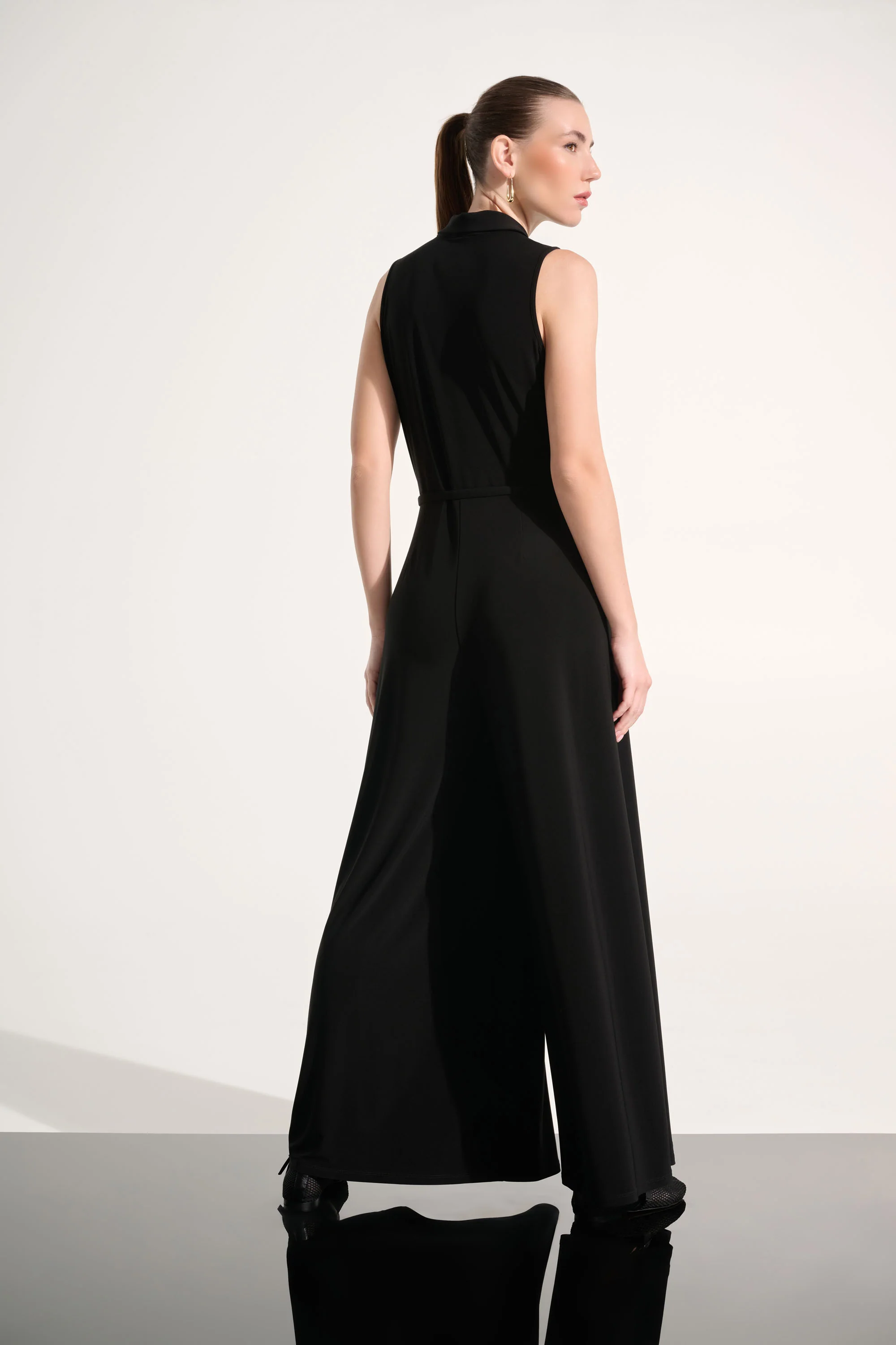 Joseph Ribkoff Wide Leg Jumpsuit With Zipped Neckline Style 262617 - Image 3