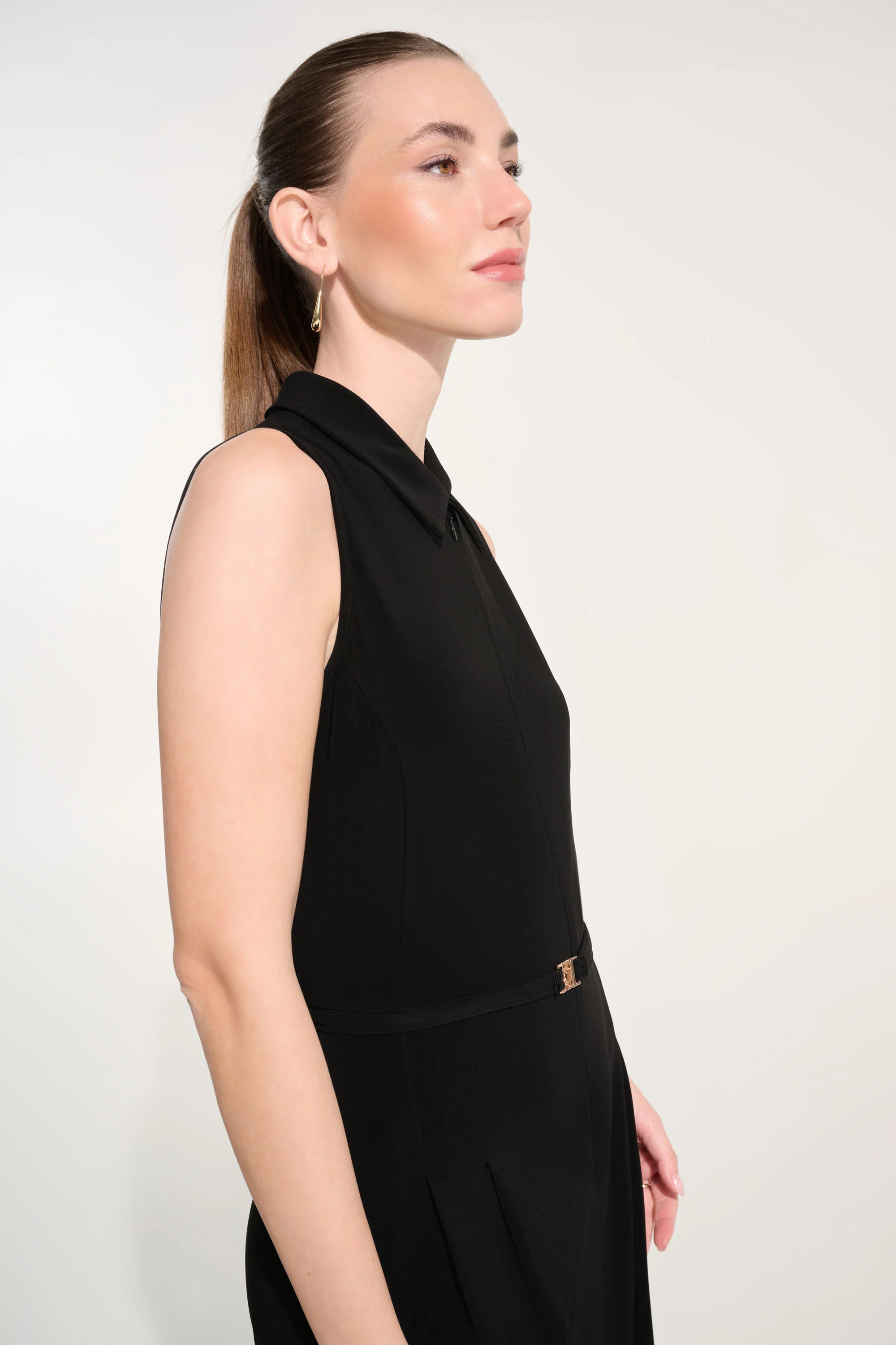 Joseph Ribkoff Wide Leg Jumpsuit With Zipped Neckline Style 262617 - Image 4