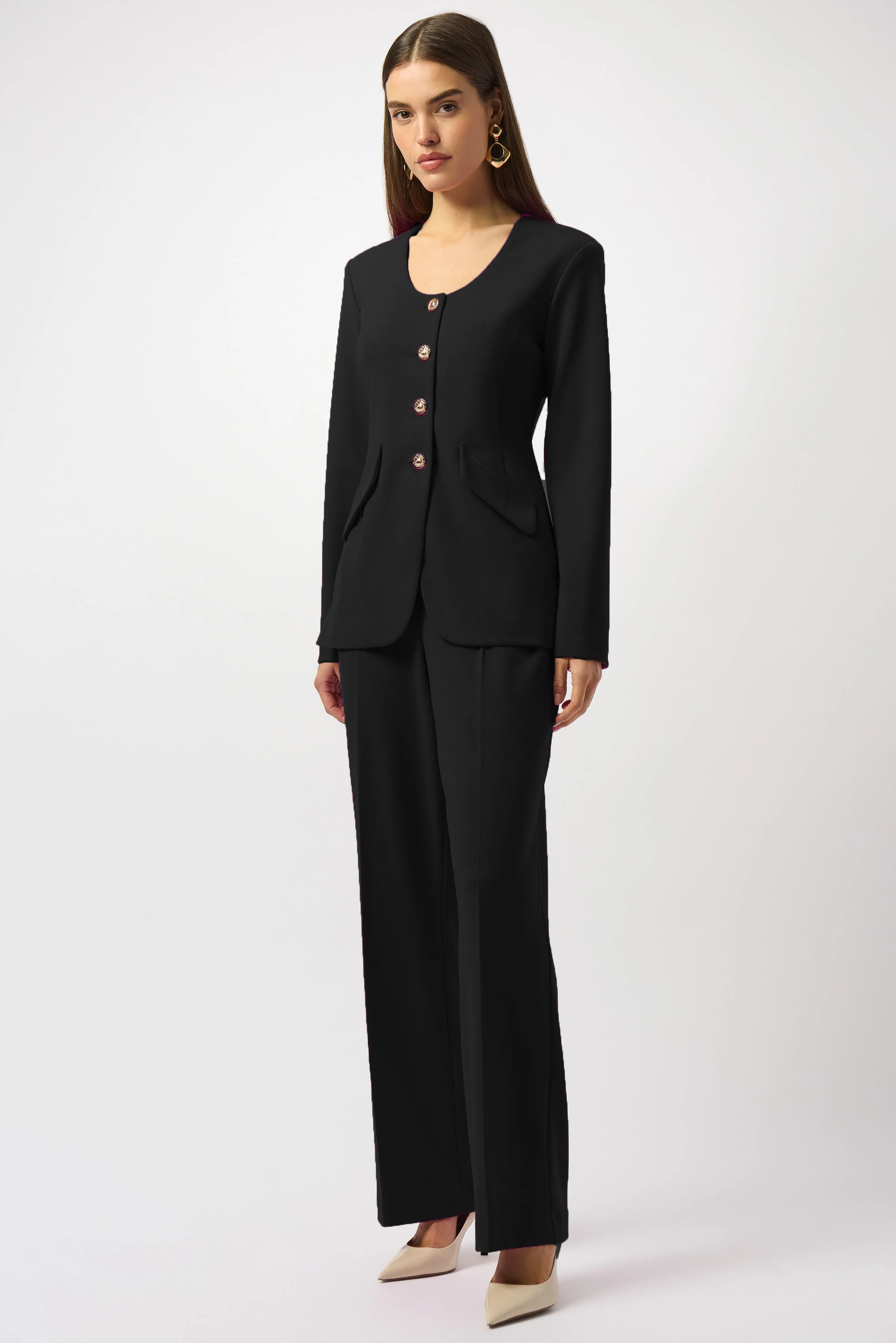 Joseph Ribkoff Wide Leg Pull-On Pants Style 253296 - Image 7