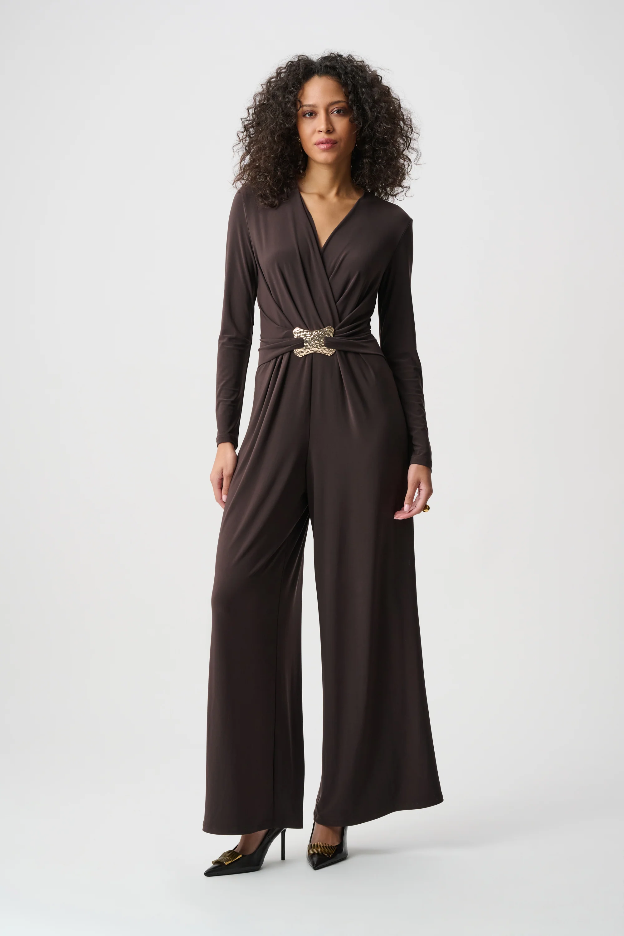 Joseph Ribkoff Wide-Leg Wrap Jumpsuit Style 263005 - Image 6