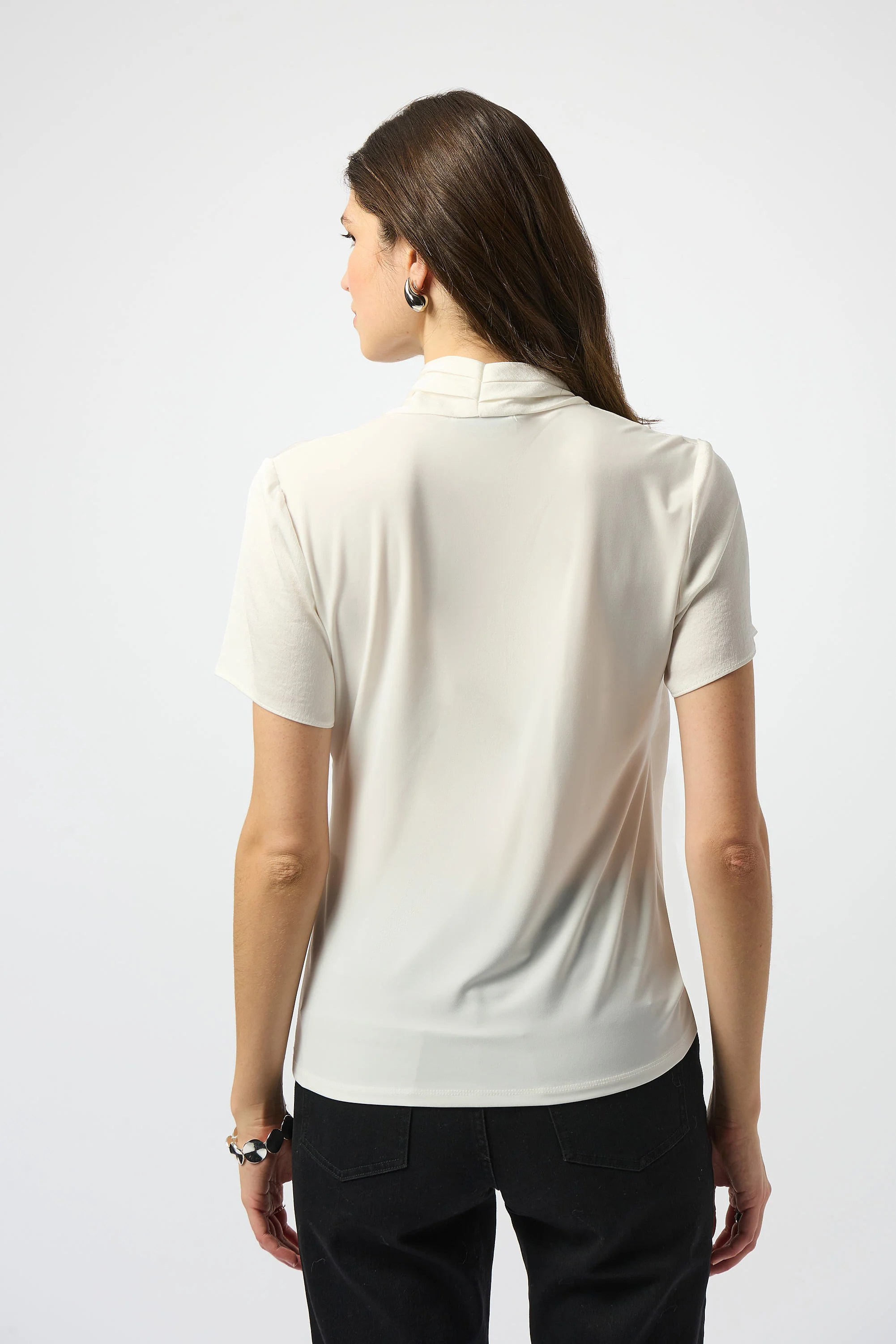 Joseph Ribkoff Satin And Silky Knit Wrap Top Style 253237 - Image 8