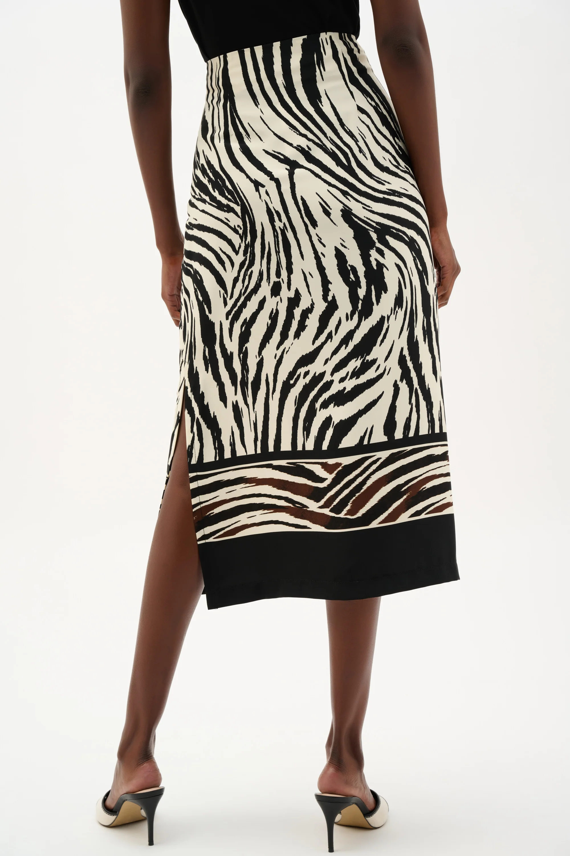 Joseph Ribkoff Woven Animal Print Straight Skirt 262050 - Image 4