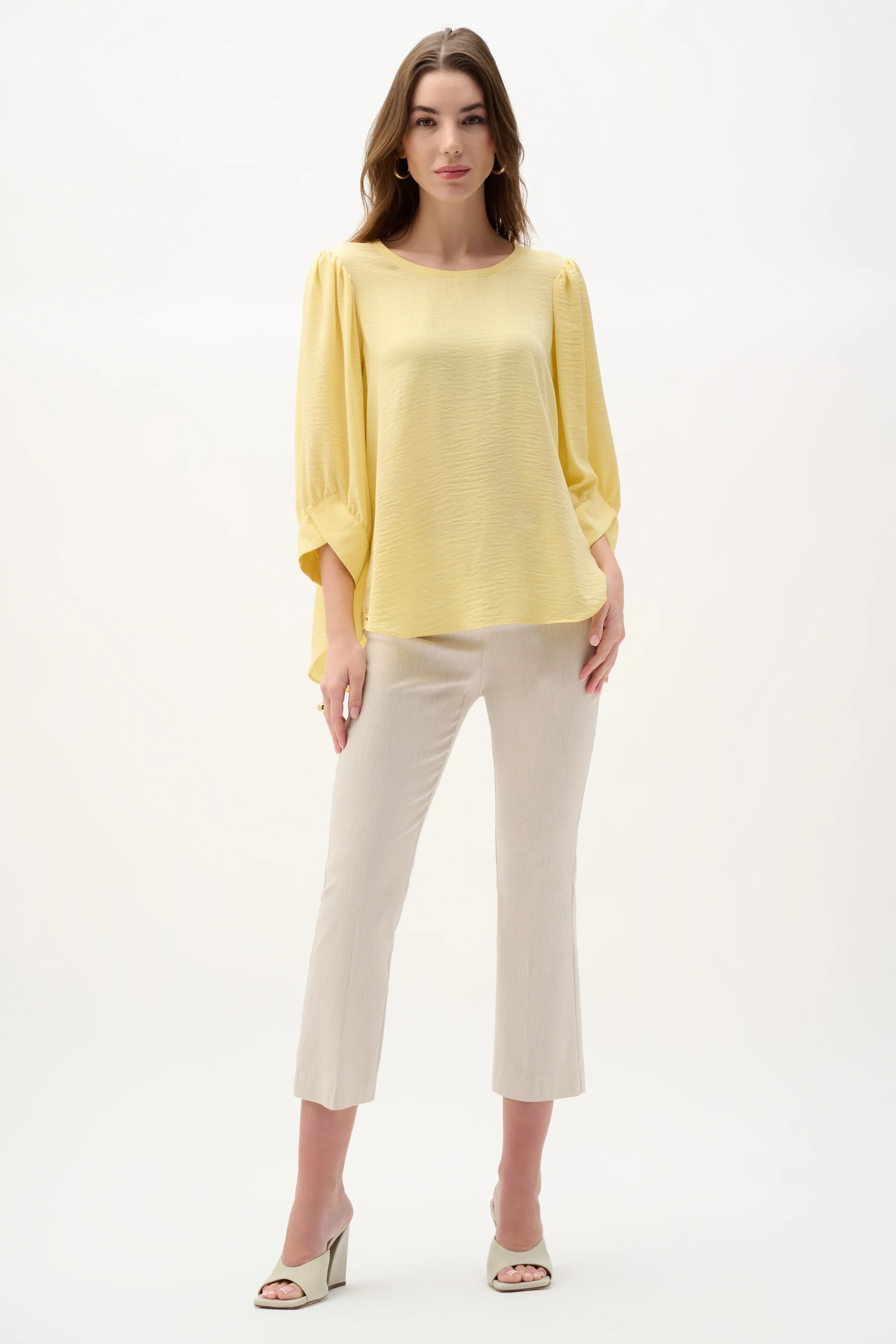Joseph Ribkoff Woven Millennium Flare Pants Style 262242 - Image 6