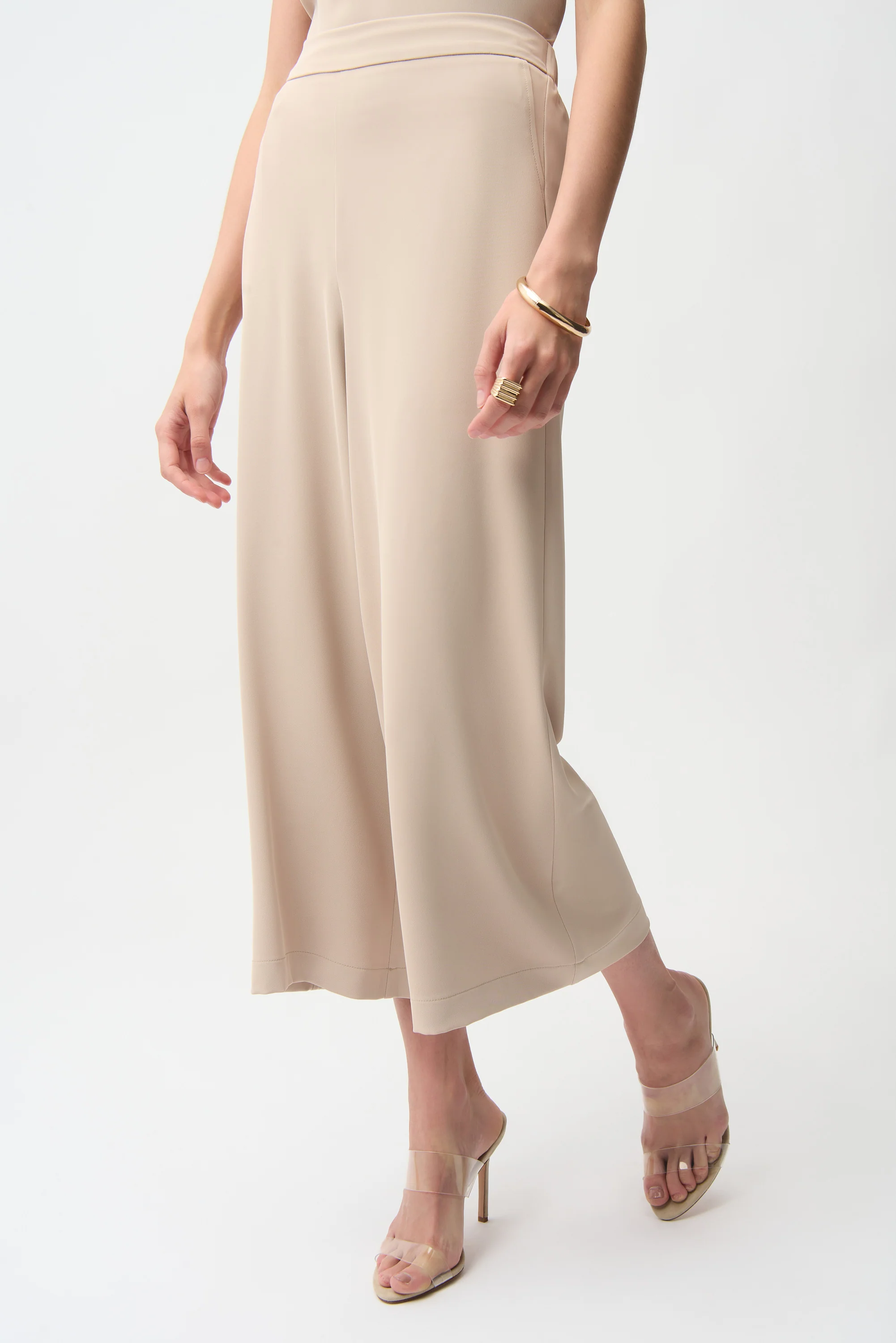 Joseph Ribkoff Woven Twill Pull-On Culotte Pants Style 261121