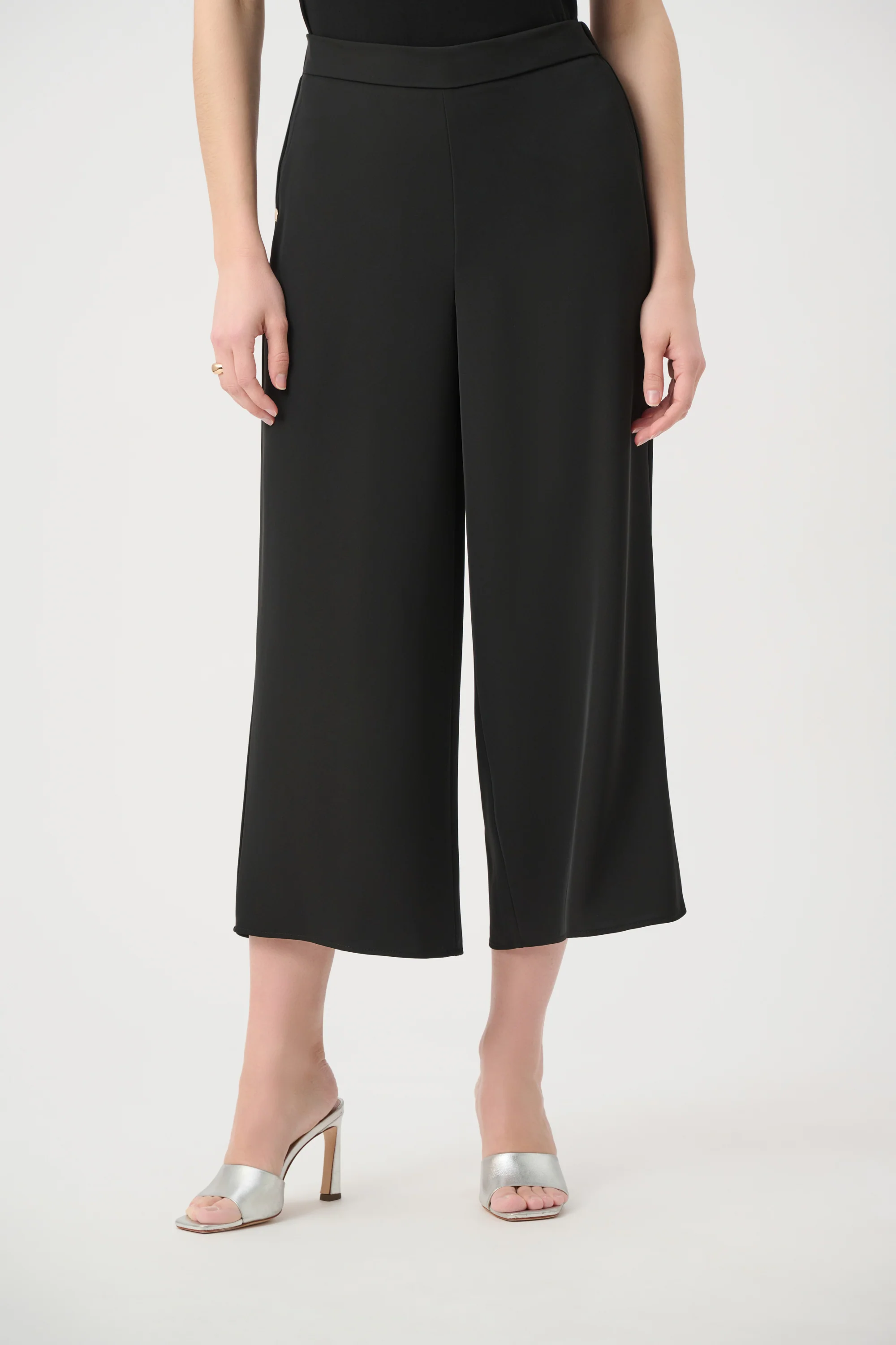 Joseph Ribkoff Woven Twill Pull-On Culotte Pants Style 261121 - Image 5