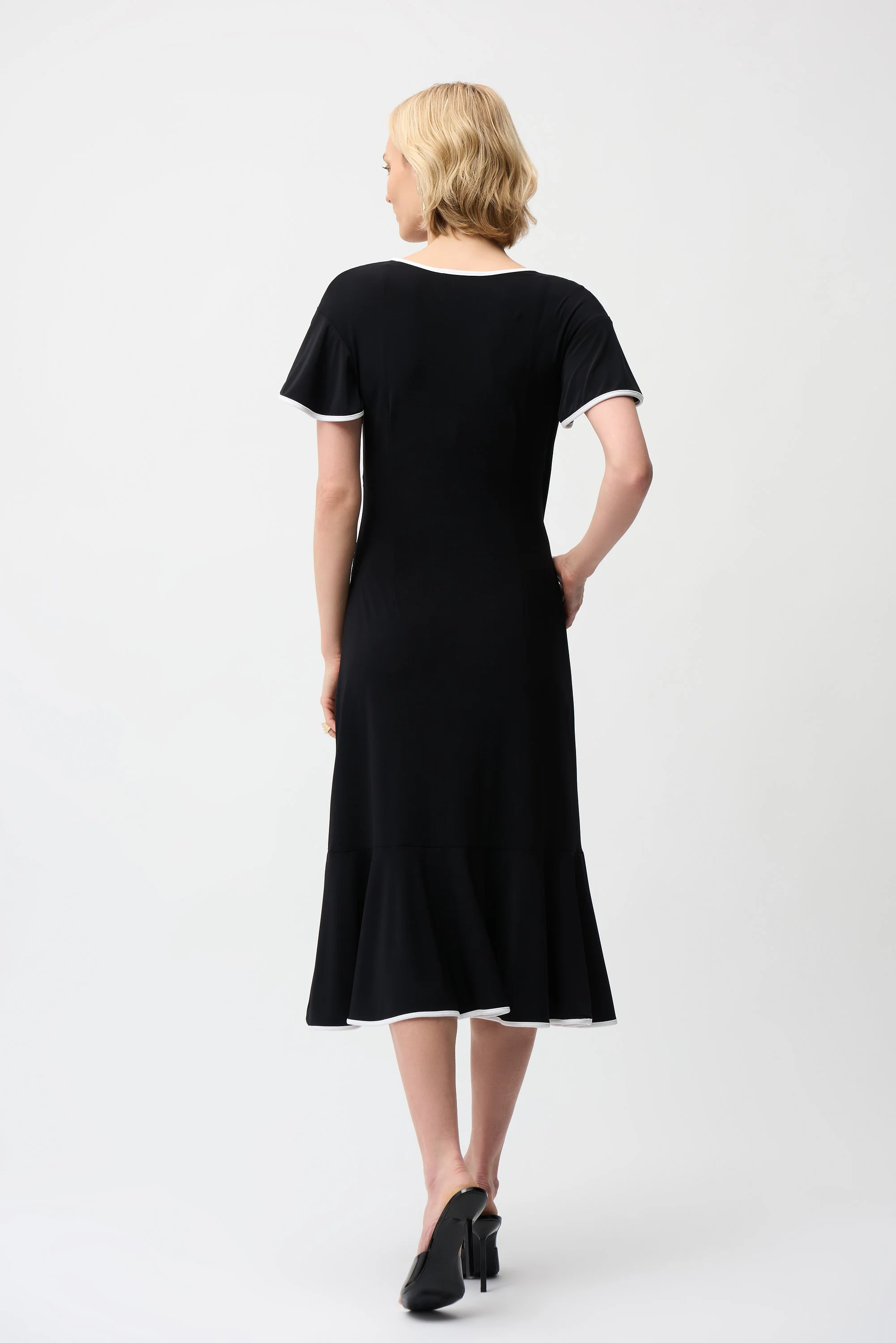 Joseph Ribkoff Wrap Dress With Contrast Trim Style 261013 - Image 6