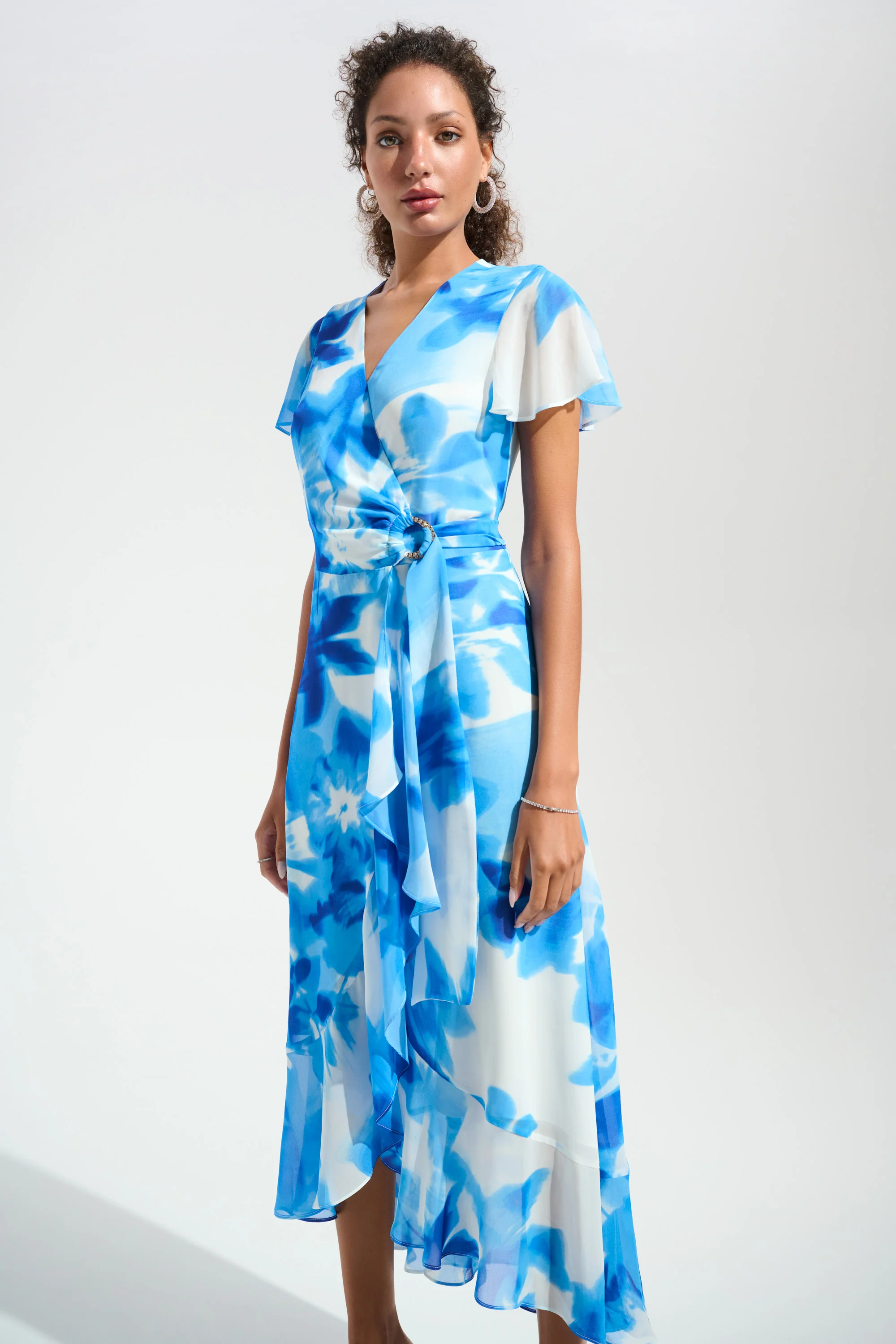Joseph Ribkoff Wrap Dress With Ruffle Detail Style 261739 - Image 12