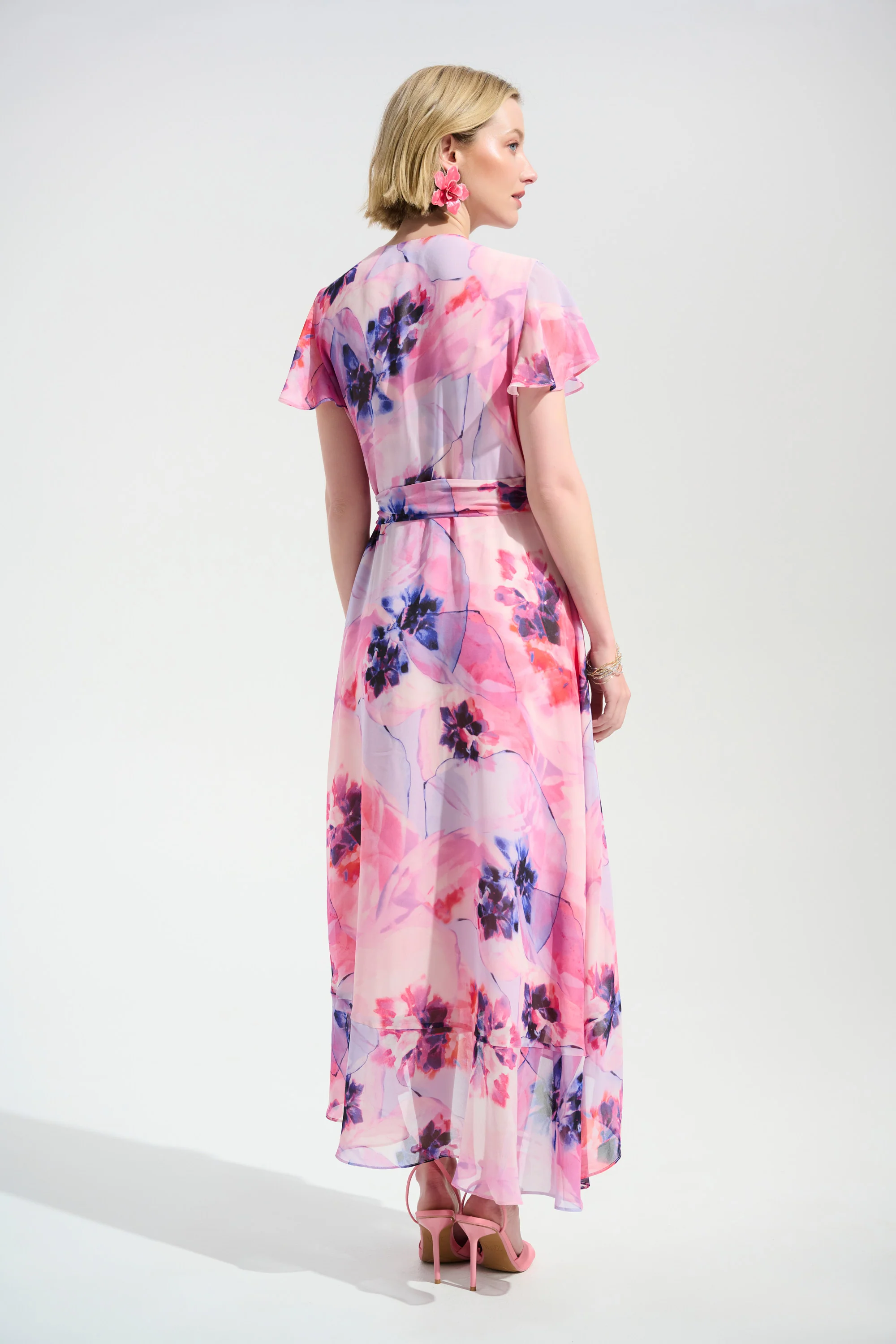 Joseph Ribkoff Wrap Dress With Ruffle Detail Style 261739 - Image 5