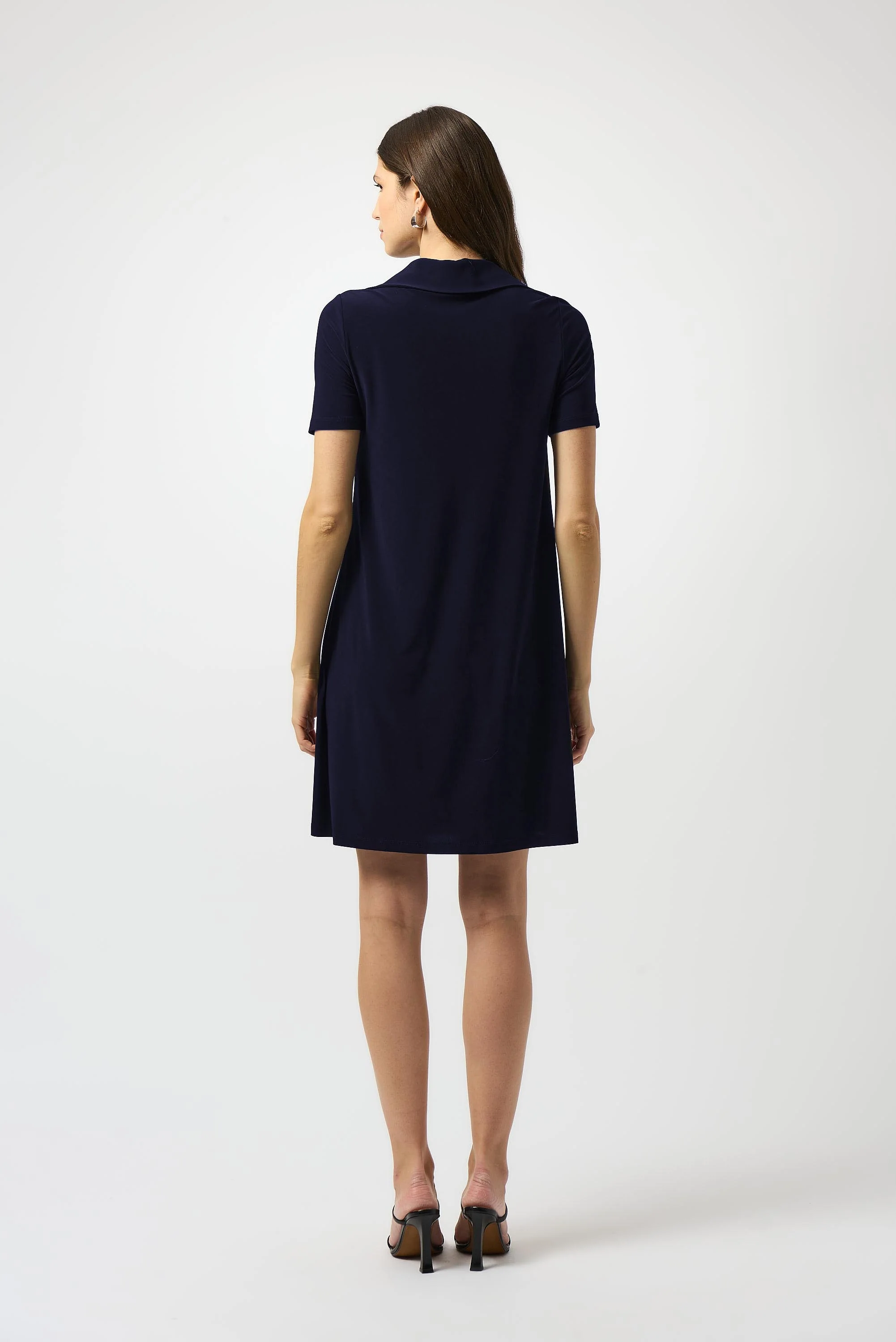 Joseph Ribkoff Zipped Collar Trapeze Dress Style 251145 - Image 10