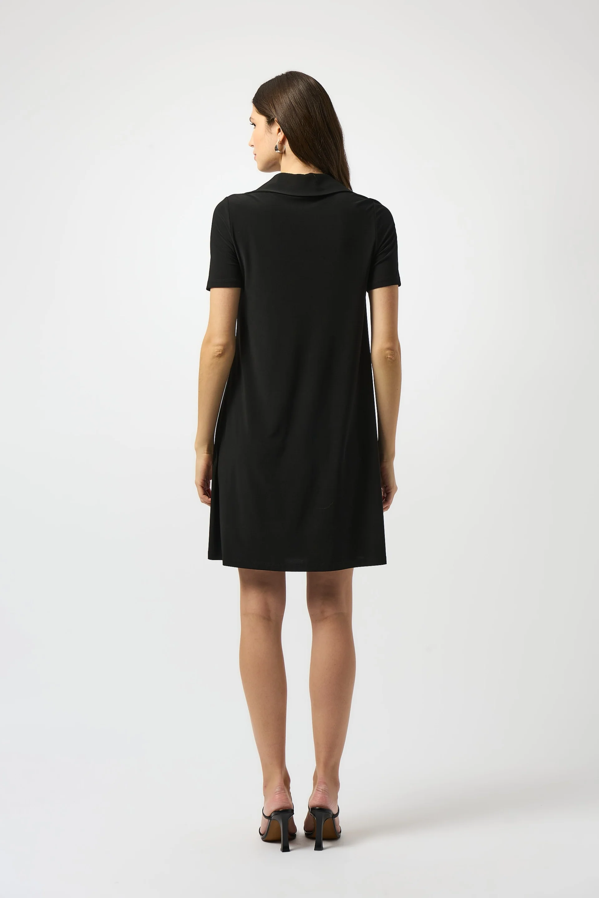 Joseph Ribkoff Zipped Collar Trapeze Dress Style 251145 - Image 7