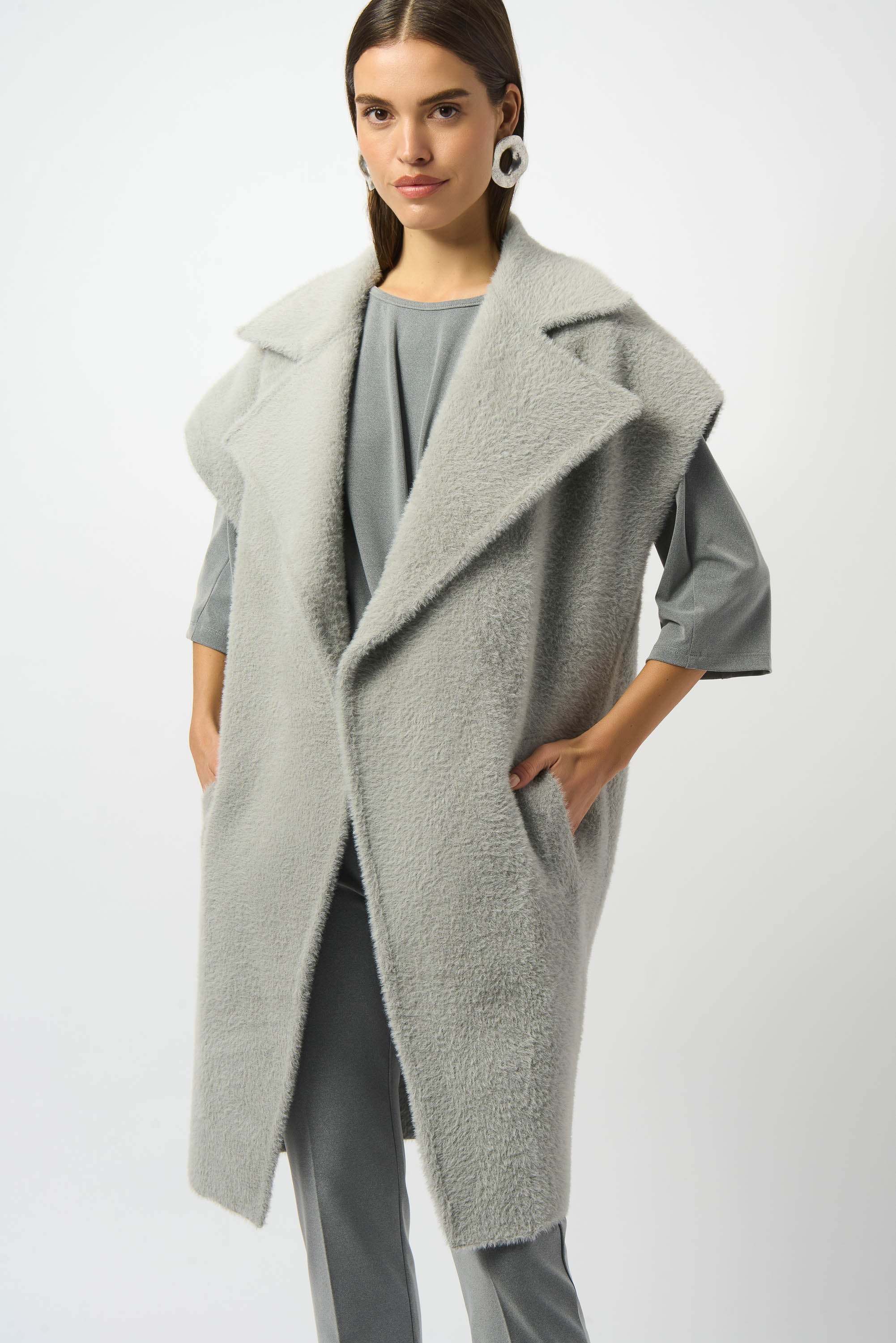 Joseph Ribkofff Feather Yarn Boxy Sweater Vest Style 253958 - Image 2
